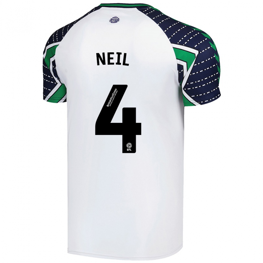 Niño Camiseta Dan Neil #4 Blanco 2ª Equipación 2024/25 La Camisa México