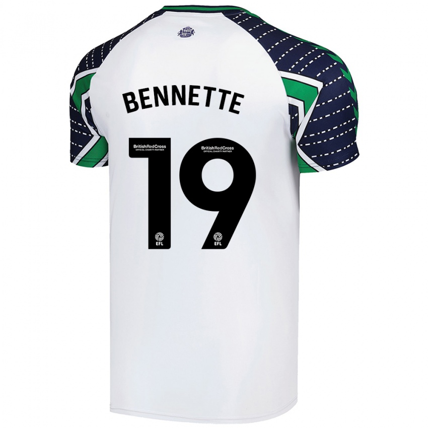 Niño Camiseta Jewison Bennette #19 Blanco 2ª Equipación 2024/25 La Camisa México