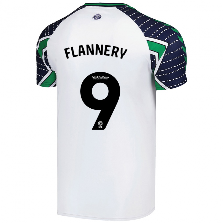 Niño Camiseta Keira Flannery #9 Blanco 2ª Equipación 2024/25 La Camisa México