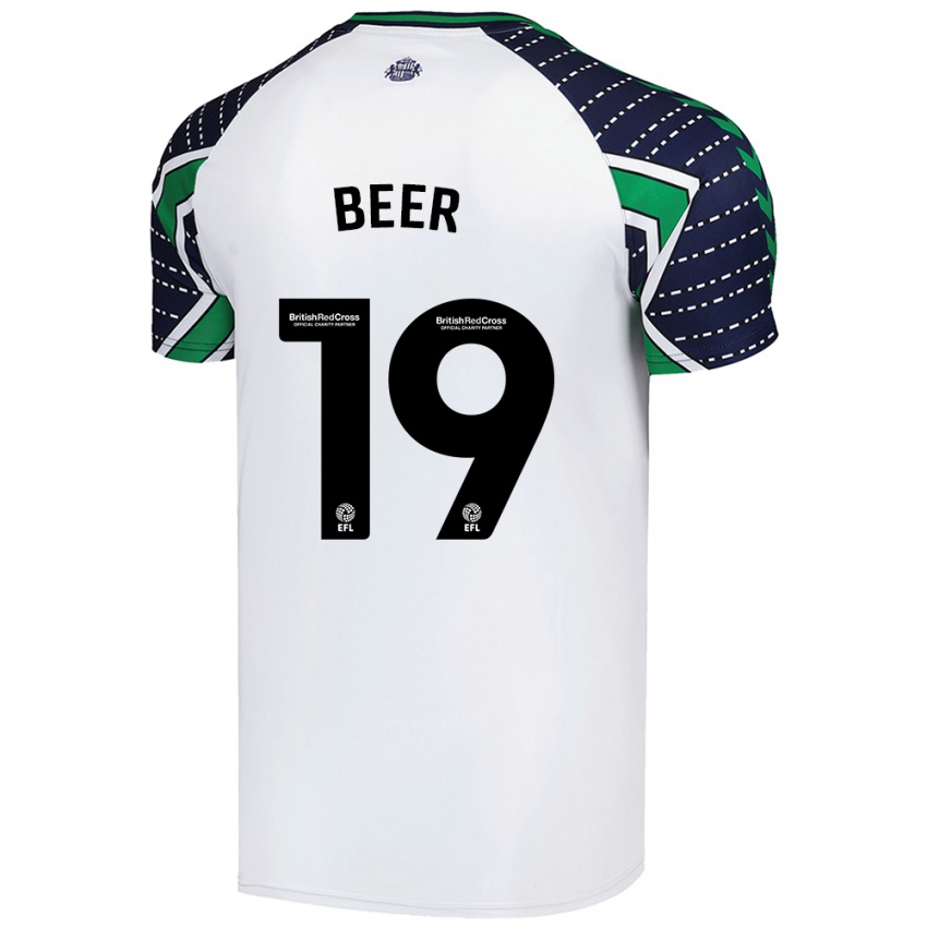 Niño Camiseta Megan Beer #19 Blanco 2ª Equipación 2024/25 La Camisa México