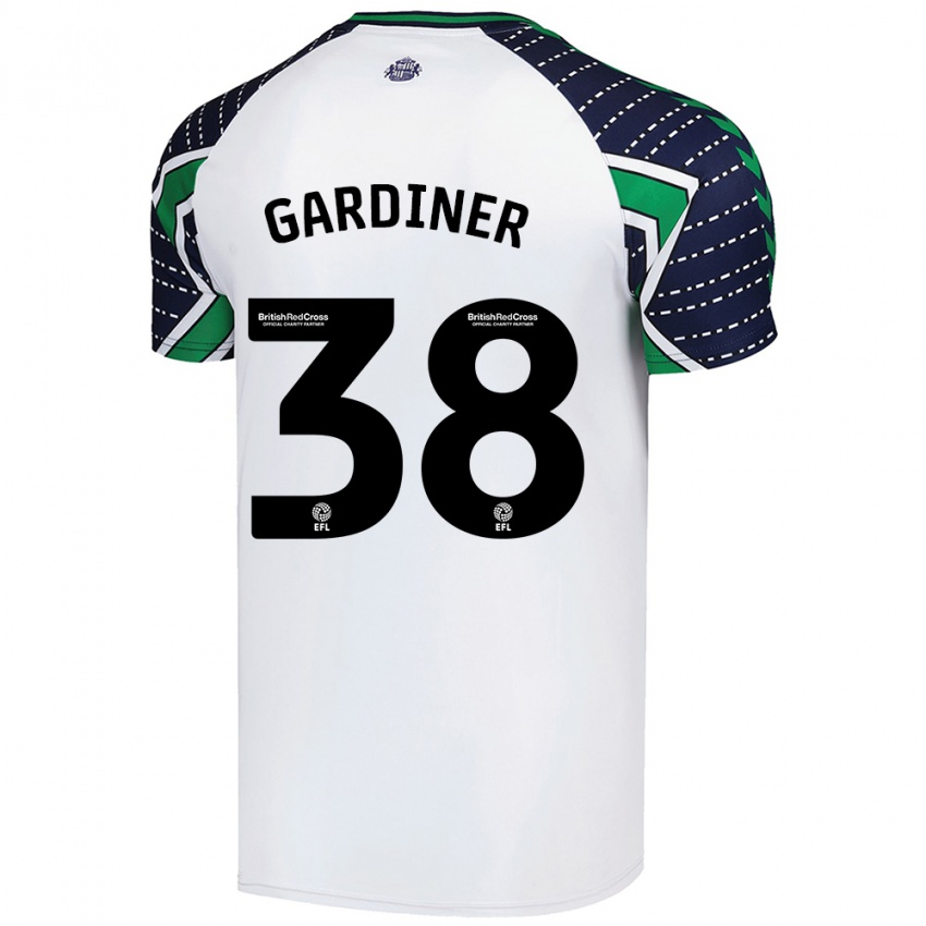 Niño Camiseta Harry Gardiner #38 Blanco 2ª Equipación 2024/25 La Camisa México