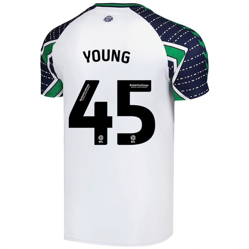 Niño Camiseta Matthew Young #45 Blanco 2ª Equipación 2024/25 La Camisa México