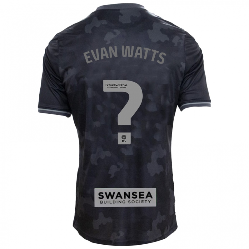 Niño Camiseta Evan Watts #0 Negro 2ª Equipación 2024/25 La Camisa México