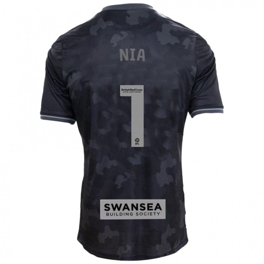 Niño Camiseta Ffion Rees Nia #1 Negro 2ª Equipación 2024/25 La Camisa México