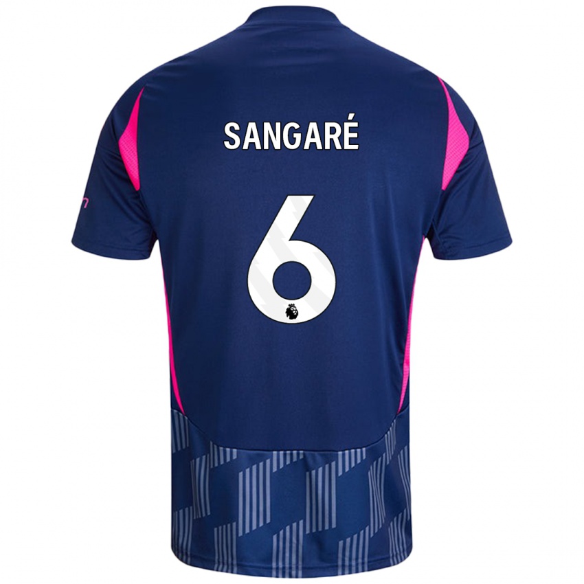 Niño Camiseta Ibrahim Sangare #6 Azul Real Rosa 2ª Equipación 2024/25 La Camisa México