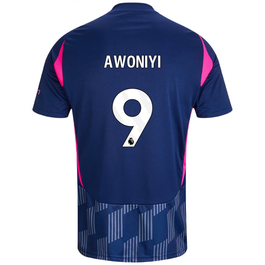 Niño Camiseta Taiwo Awoniyi #9 Azul Real Rosa 2ª Equipación 2024/25 La Camisa México