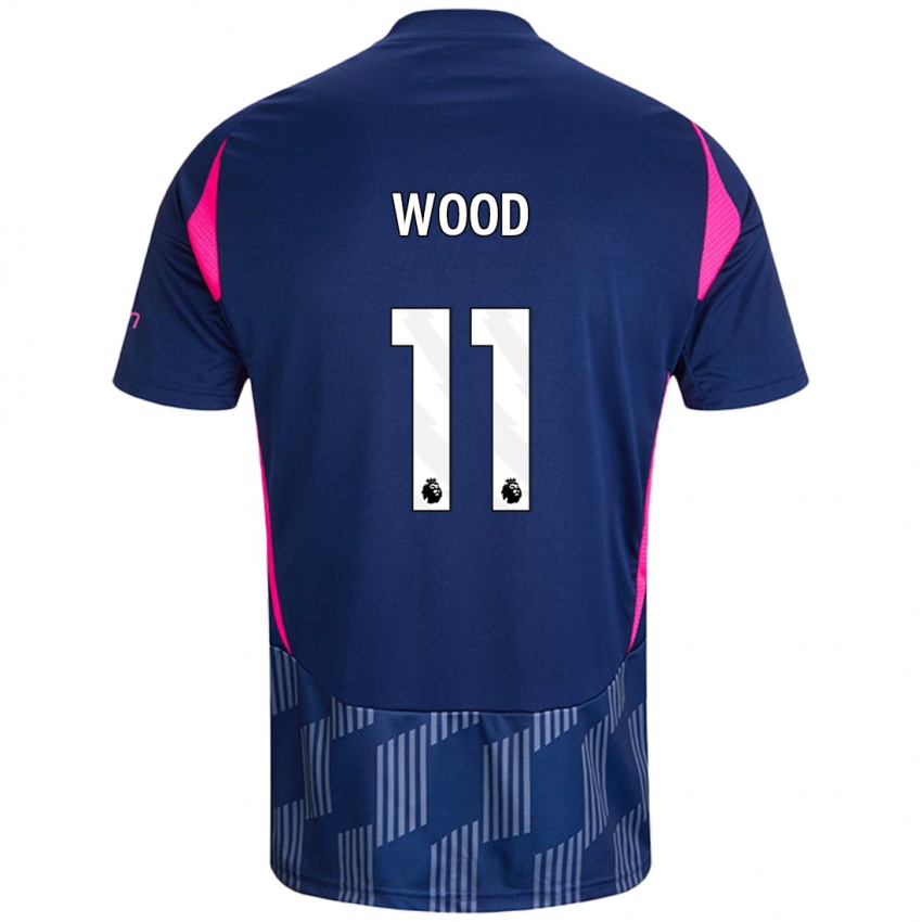 Niño Camiseta Chris Wood #11 Azul Real Rosa 2ª Equipación 2024/25 La Camisa México