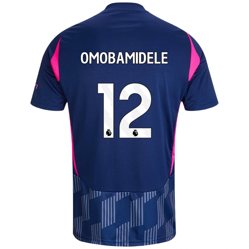 Niño Camiseta Andrew Omobamidele #12 Azul Real Rosa 2ª Equipación 2024/25 La Camisa México