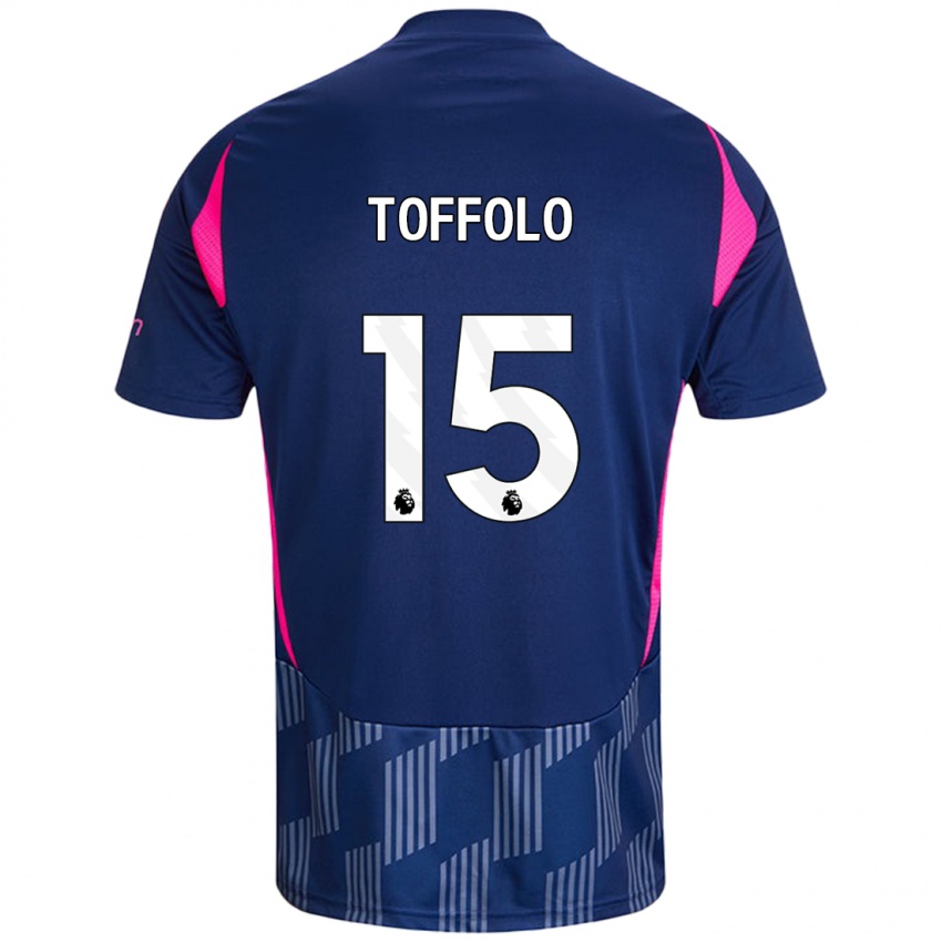 Niño Camiseta Harry Toffolo #15 Azul Real Rosa 2ª Equipación 2024/25 La Camisa México