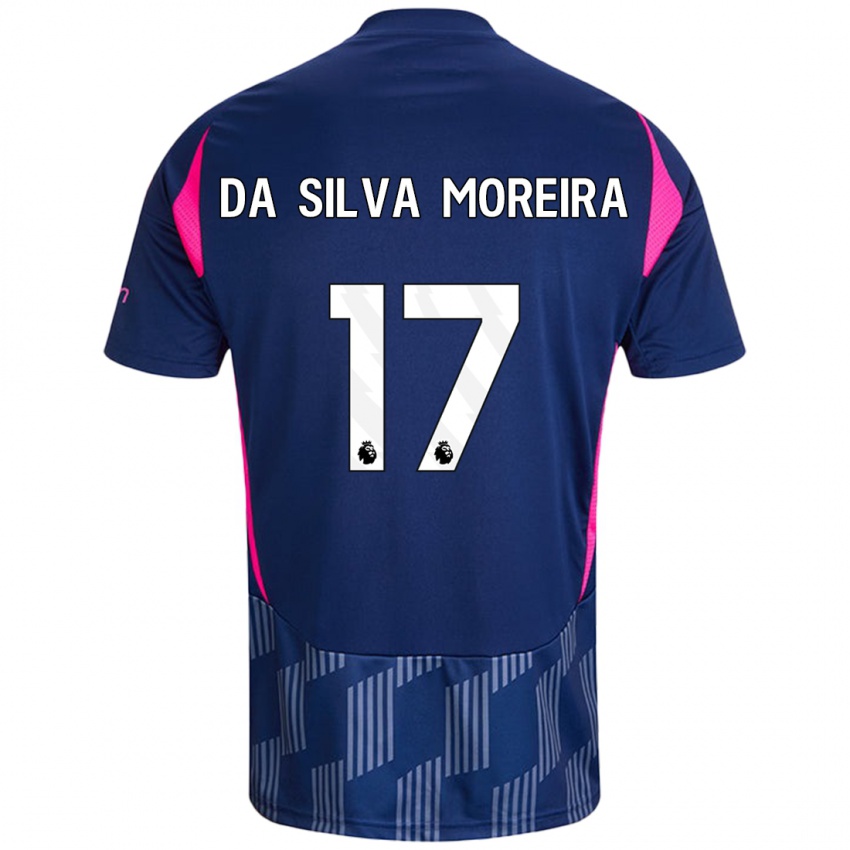 Niño Camiseta Eric Da Silva Moreira #17 Azul Real Rosa 2ª Equipación 2024/25 La Camisa México