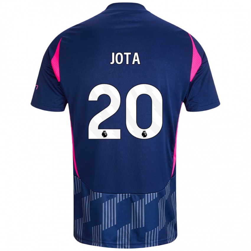 Niño Camiseta Jota Silva #20 Azul Real Rosa 2ª Equipación 2024/25 La Camisa México