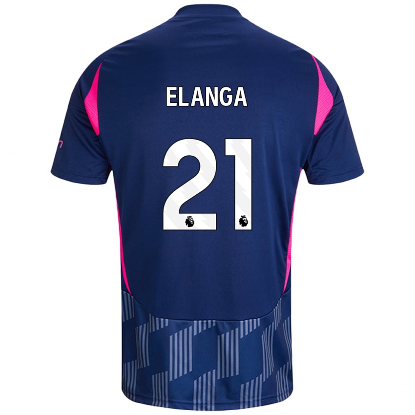 Niño Camiseta Anthony Elanga #21 Azul Real Rosa 2ª Equipación 2024/25 La Camisa México