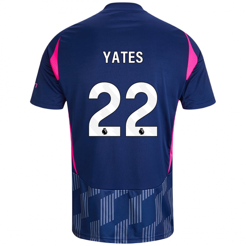 Niño Camiseta Ryan Yates #22 Azul Real Rosa 2ª Equipación 2024/25 La Camisa México