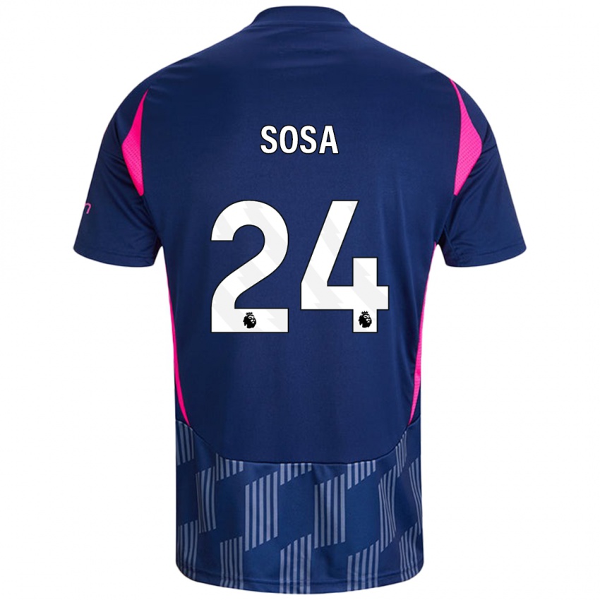 Niño Camiseta Ramón Sosa #24 Azul Real Rosa 2ª Equipación 2024/25 La Camisa México