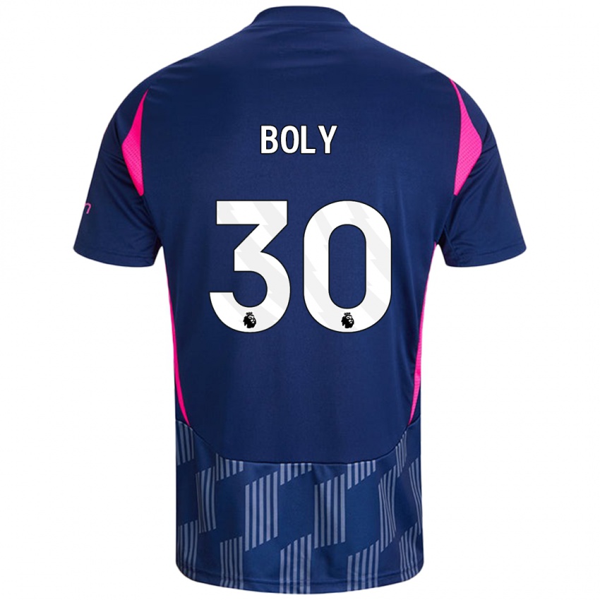 Niño Camiseta Willy Boly #30 Azul Real Rosa 2ª Equipación 2024/25 La Camisa México