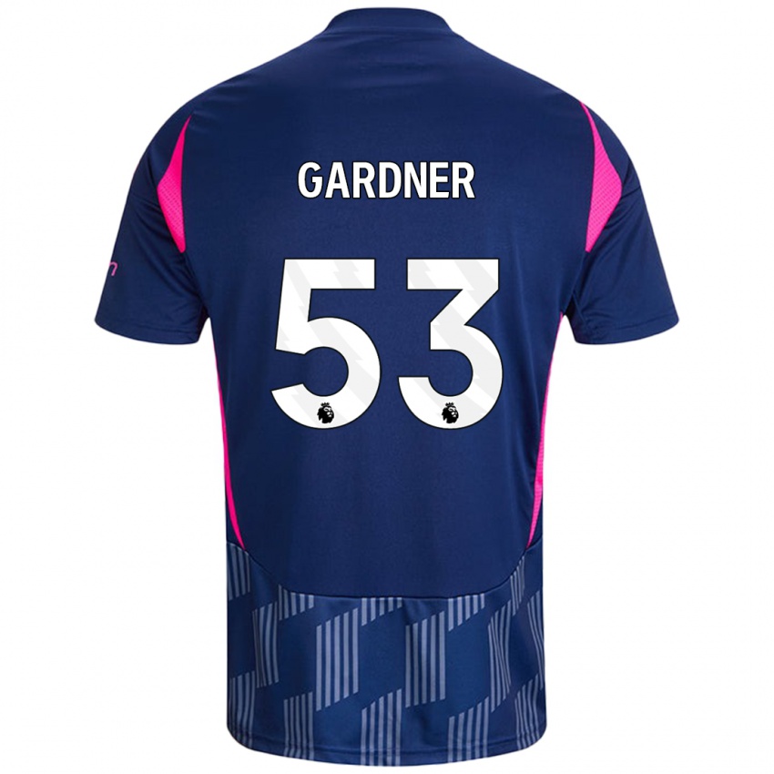 Niño Camiseta Joe Gardner #53 Azul Real Rosa 2ª Equipación 2024/25 La Camisa México