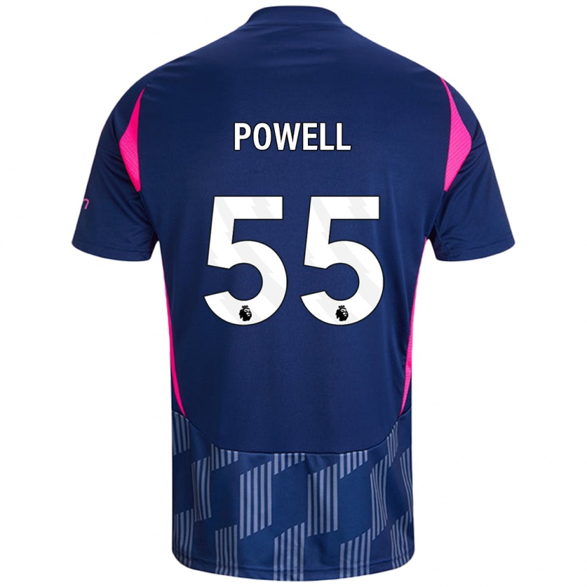 Niño Camiseta Josh Powell #55 Azul Real Rosa 2ª Equipación 2024/25 La Camisa México