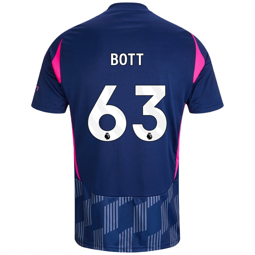 Niño Camiseta Aaron Bott #63 Azul Real Rosa 2ª Equipación 2024/25 La Camisa México