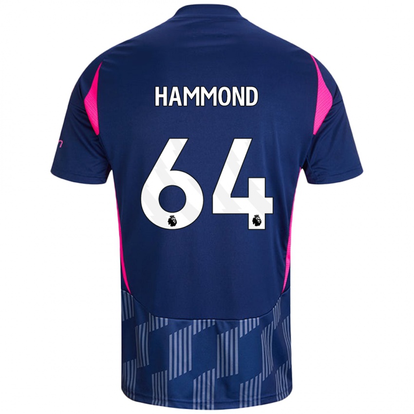 Niño Camiseta Ben Hammond #64 Azul Real Rosa 2ª Equipación 2024/25 La Camisa México