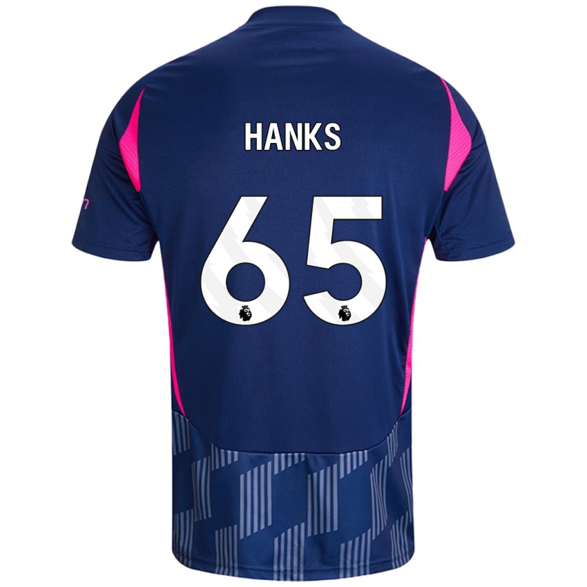 Niño Camiseta Justin Hanks #65 Azul Real Rosa 2ª Equipación 2024/25 La Camisa México