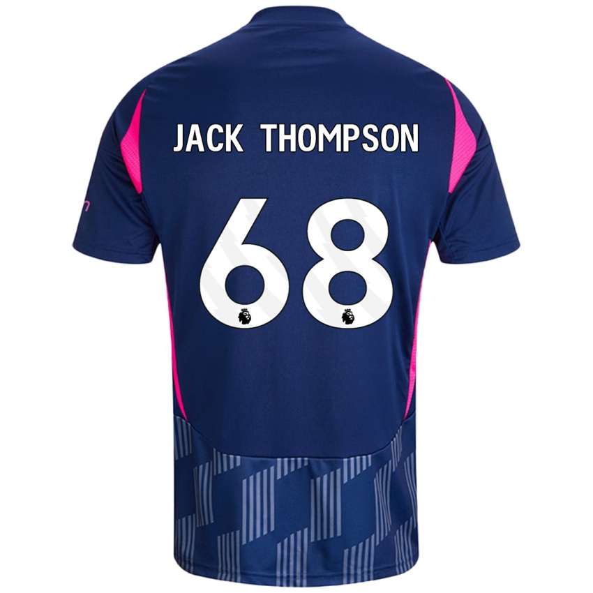 Niño Camiseta Jack Thompson #68 Azul Real Rosa 2ª Equipación 2024/25 La Camisa México