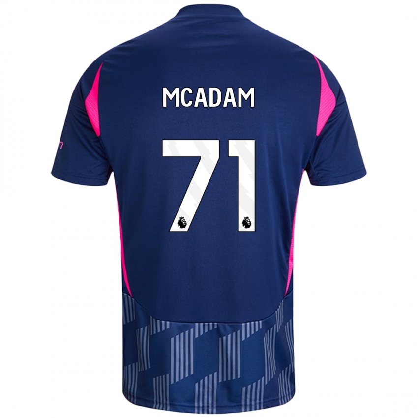 Niño Camiseta Kyle Mcadam #71 Azul Real Rosa 2ª Equipación 2024/25 La Camisa México