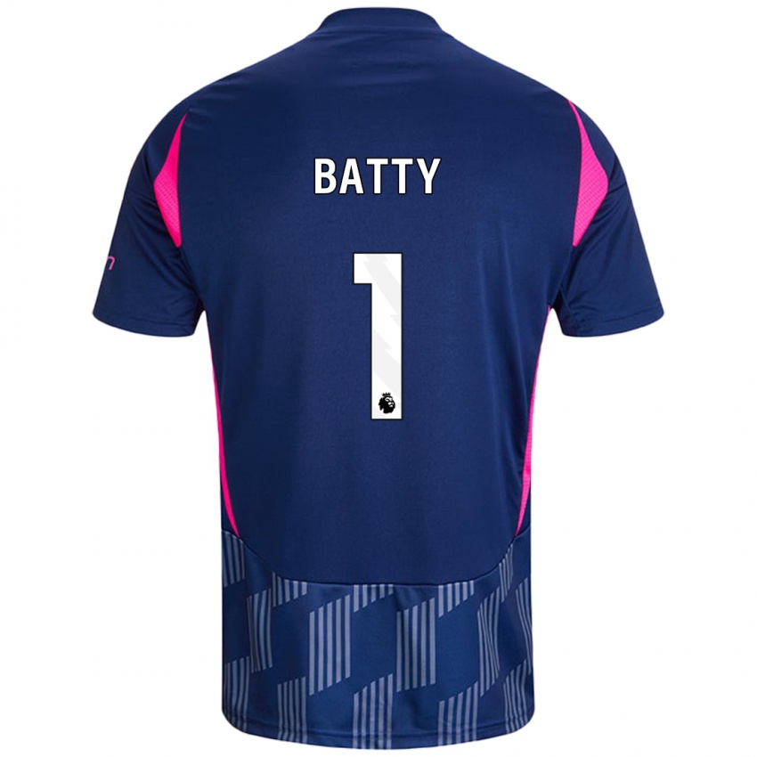 Niño Camiseta Emily Batty #1 Azul Real Rosa 2ª Equipación 2024/25 La Camisa México