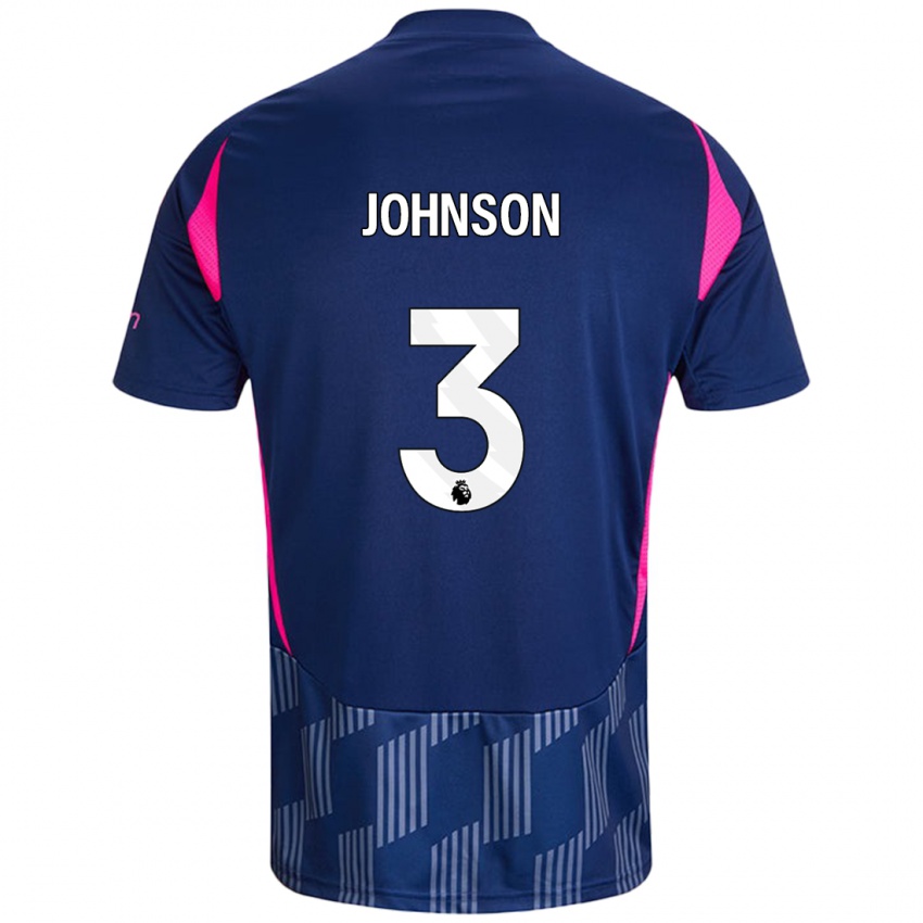 Niño Camiseta Nat Johnson #3 Azul Real Rosa 2ª Equipación 2024/25 La Camisa México