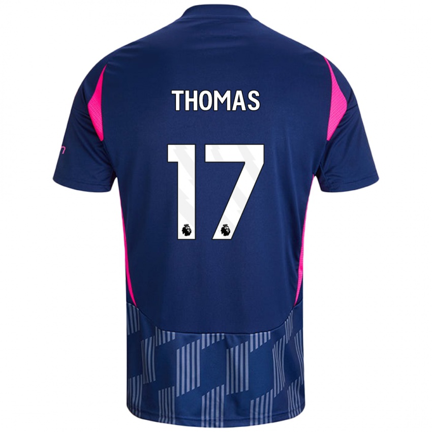 Niño Camiseta Freya Thomas #17 Azul Real Rosa 2ª Equipación 2024/25 La Camisa México