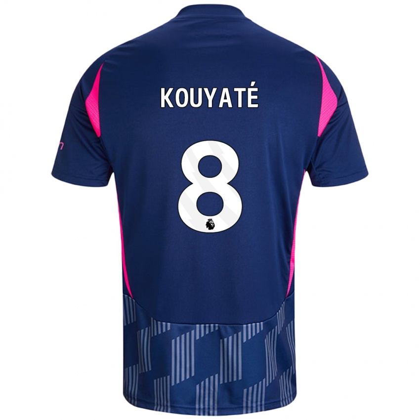 Niño Camiseta Cheikhou Kouyaté #8 Azul Real Rosa 2ª Equipación 2024/25 La Camisa México