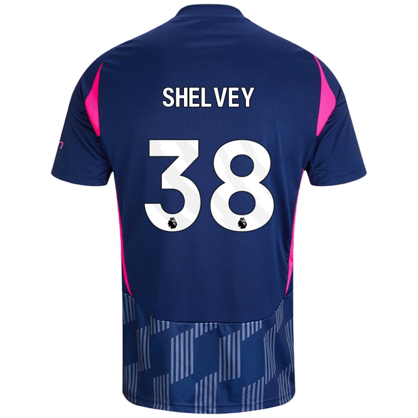 Niño Camiseta George Shelvey #38 Azul Real Rosa 2ª Equipación 2024/25 La Camisa México