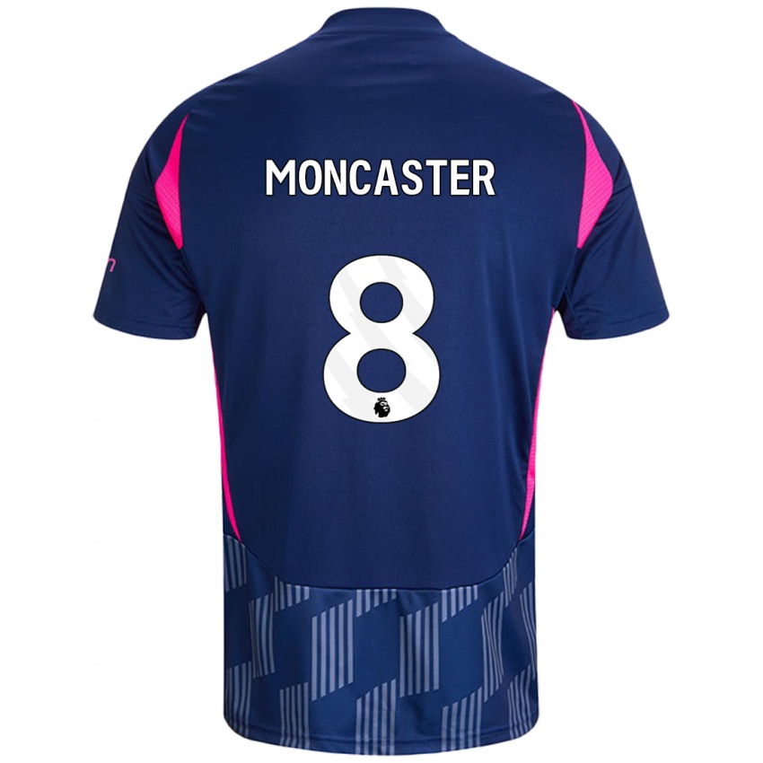 Niño Camiseta Mai Moncaster #8 Azul Real Rosa 2ª Equipación 2024/25 La Camisa México