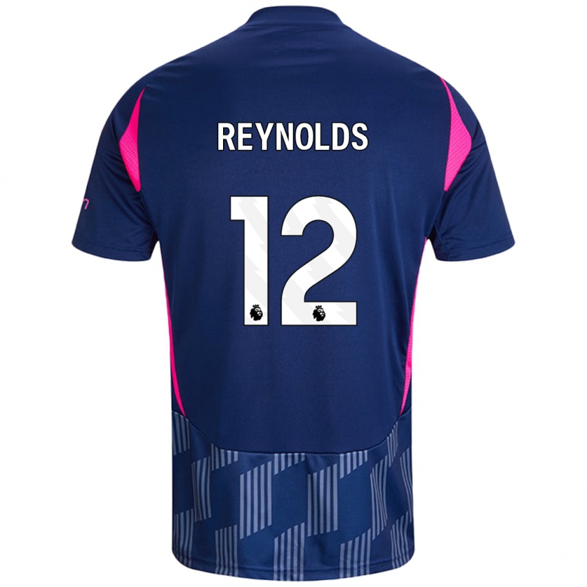 Niño Camiseta Niamh Reynolds #12 Azul Real Rosa 2ª Equipación 2024/25 La Camisa México