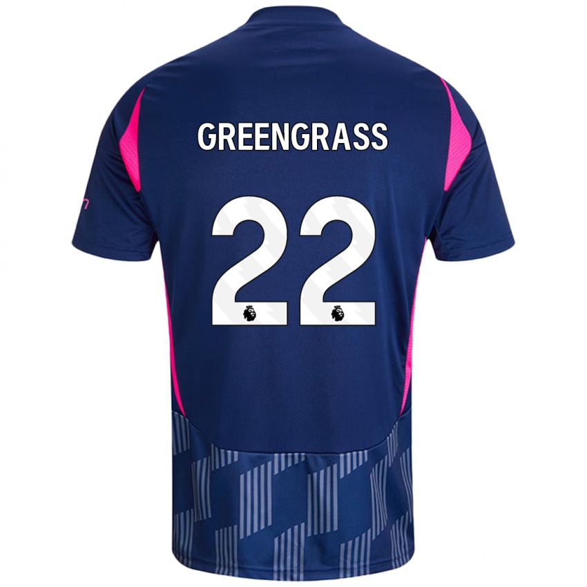 Niño Camiseta Charlotte Greengrass #22 Azul Real Rosa 2ª Equipación 2024/25 La Camisa México