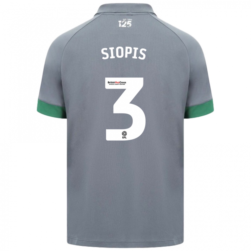 Niño Camiseta Manolis Siopis #3 Gris Oscuro 2ª Equipación 2024/25 La Camisa México