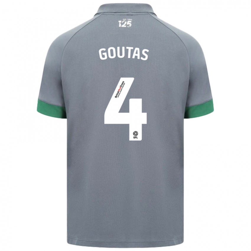 Niño Camiseta Dimitrios Goutas #4 Gris Oscuro 2ª Equipación 2024/25 La Camisa México