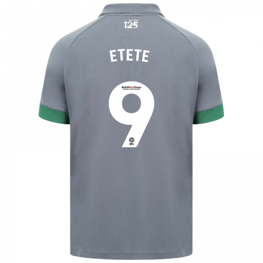 Niño Camiseta Kion Etete #9 Gris Oscuro 2ª Equipación 2024/25 La Camisa México