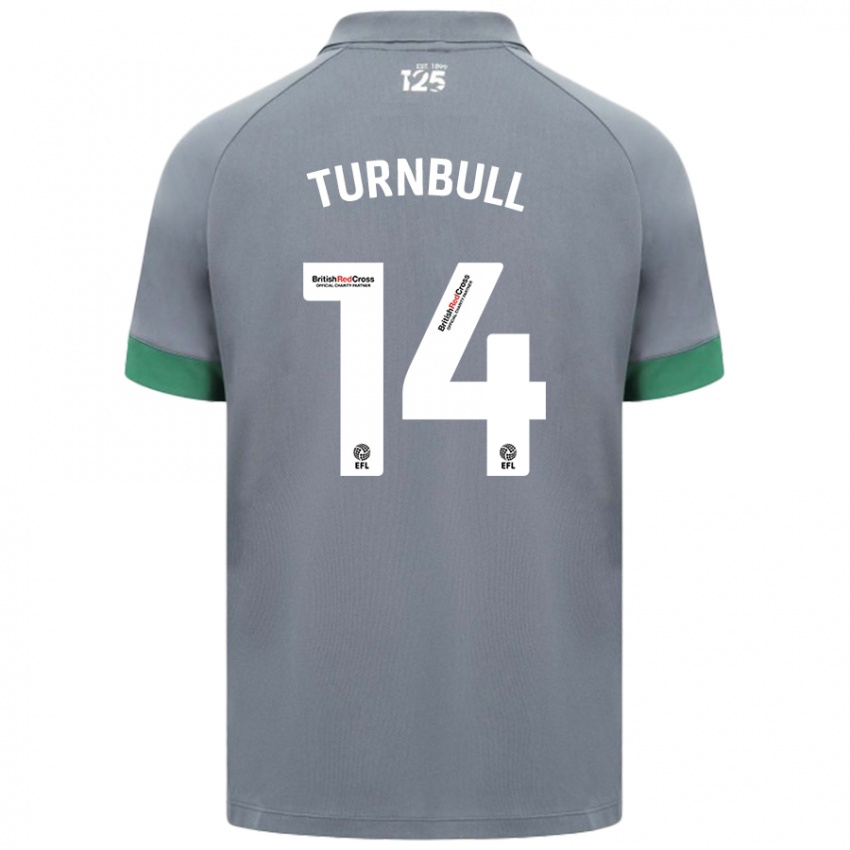 Niño Camiseta David Turnbull #14 Gris Oscuro 2ª Equipación 2024/25 La Camisa México