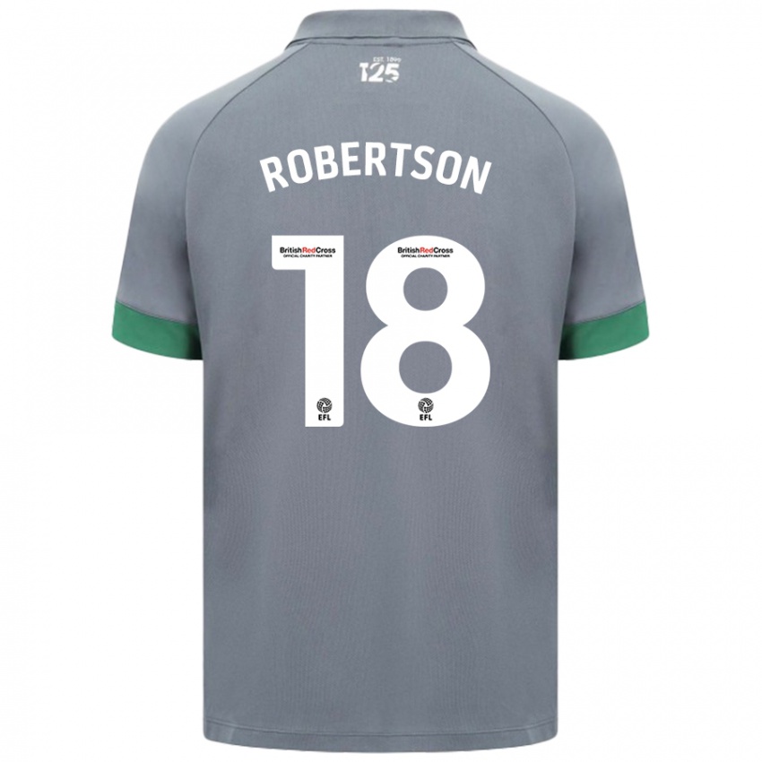 Niño Camiseta Alex Robertson #18 Gris Oscuro 2ª Equipación 2024/25 La Camisa México