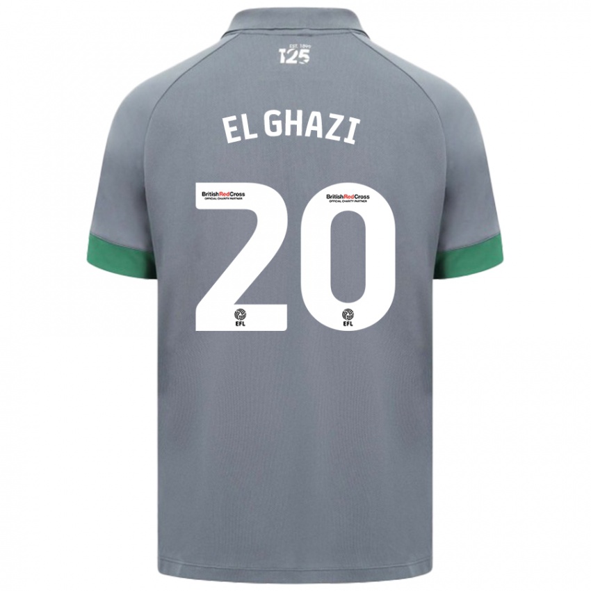 Niño Camiseta Anwar El Ghazi #20 Gris Oscuro 2ª Equipación 2024/25 La Camisa México