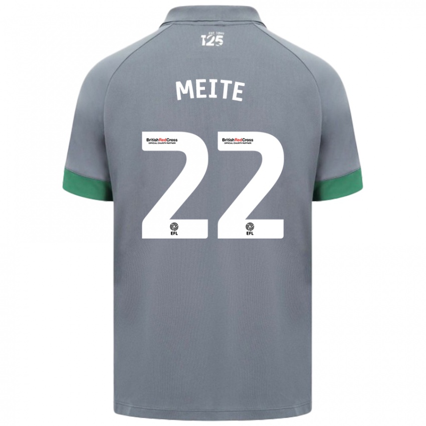 Niño Camiseta Yakou Méïté #22 Gris Oscuro 2ª Equipación 2024/25 La Camisa México