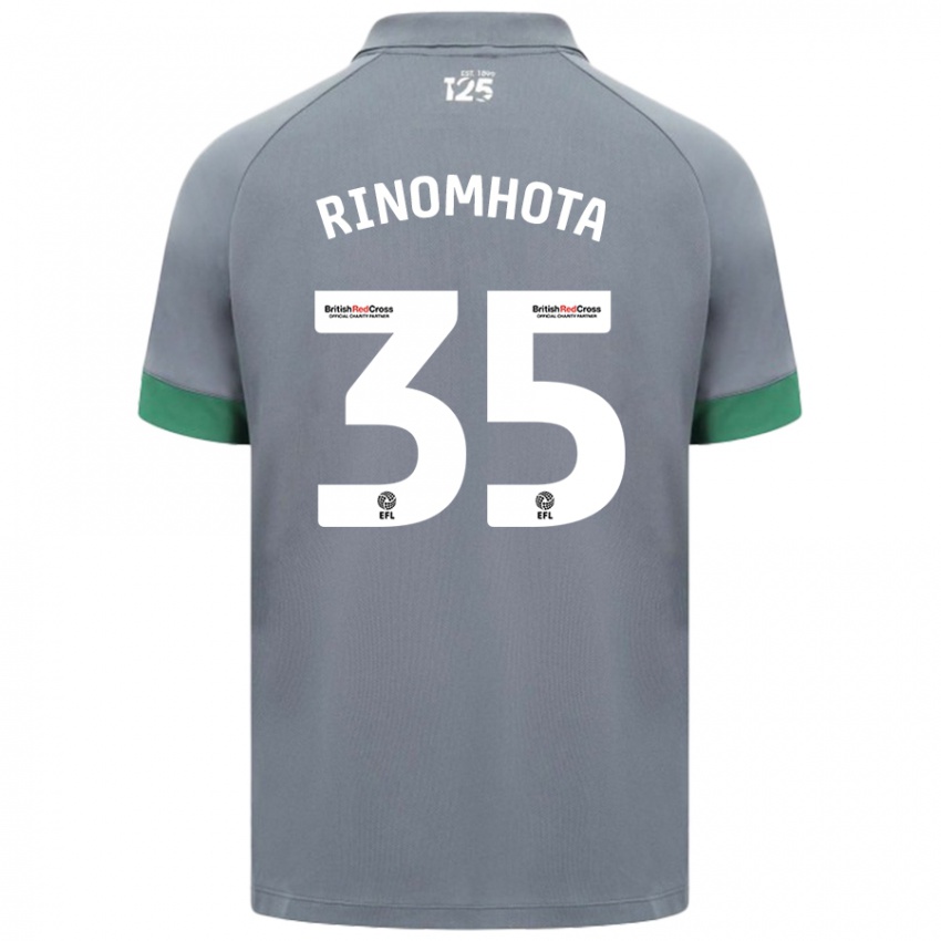 Niño Camiseta Andy Rinomhota #35 Gris Oscuro 2ª Equipación 2024/25 La Camisa México