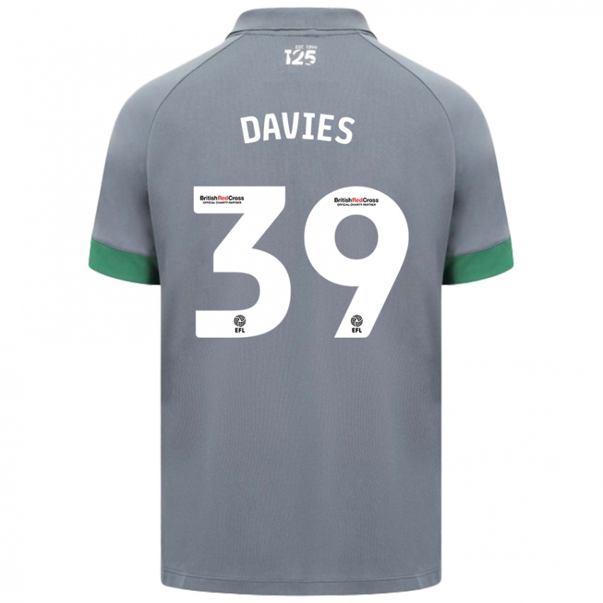 Niño Camiseta Isaak Davies #39 Gris Oscuro 2ª Equipación 2024/25 La Camisa México