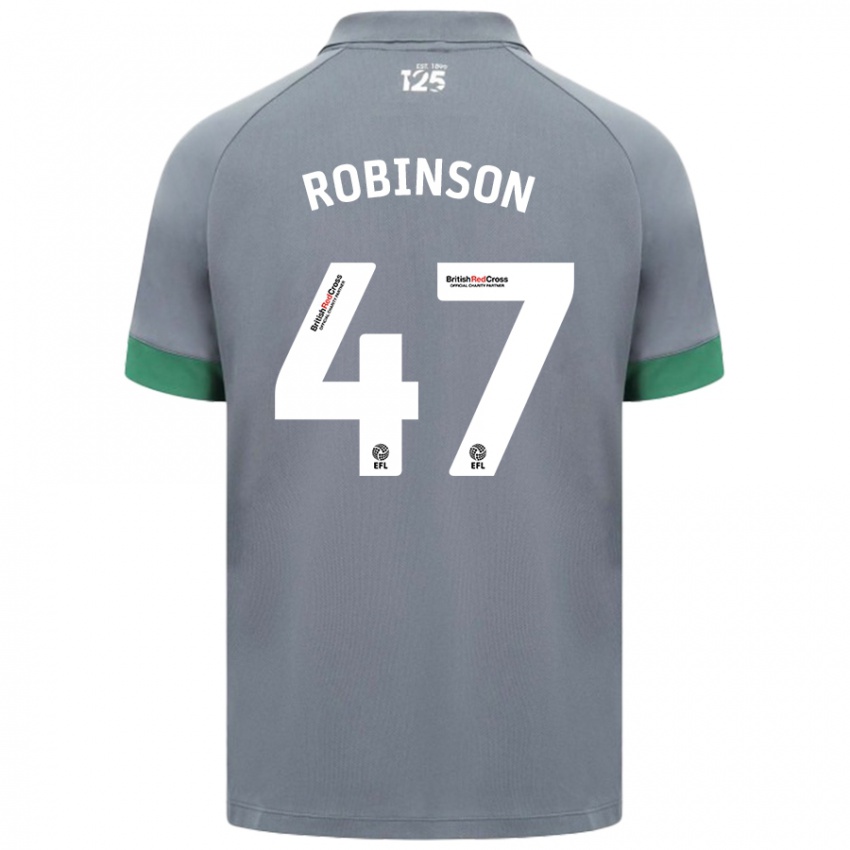 Niño Camiseta Callum Robinson #47 Gris Oscuro 2ª Equipación 2024/25 La Camisa México