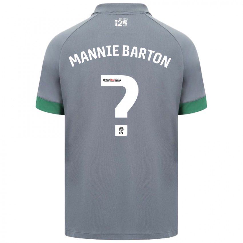 Niño Camiseta Mannie Barton #0 Gris Oscuro 2ª Equipación 2024/25 La Camisa México