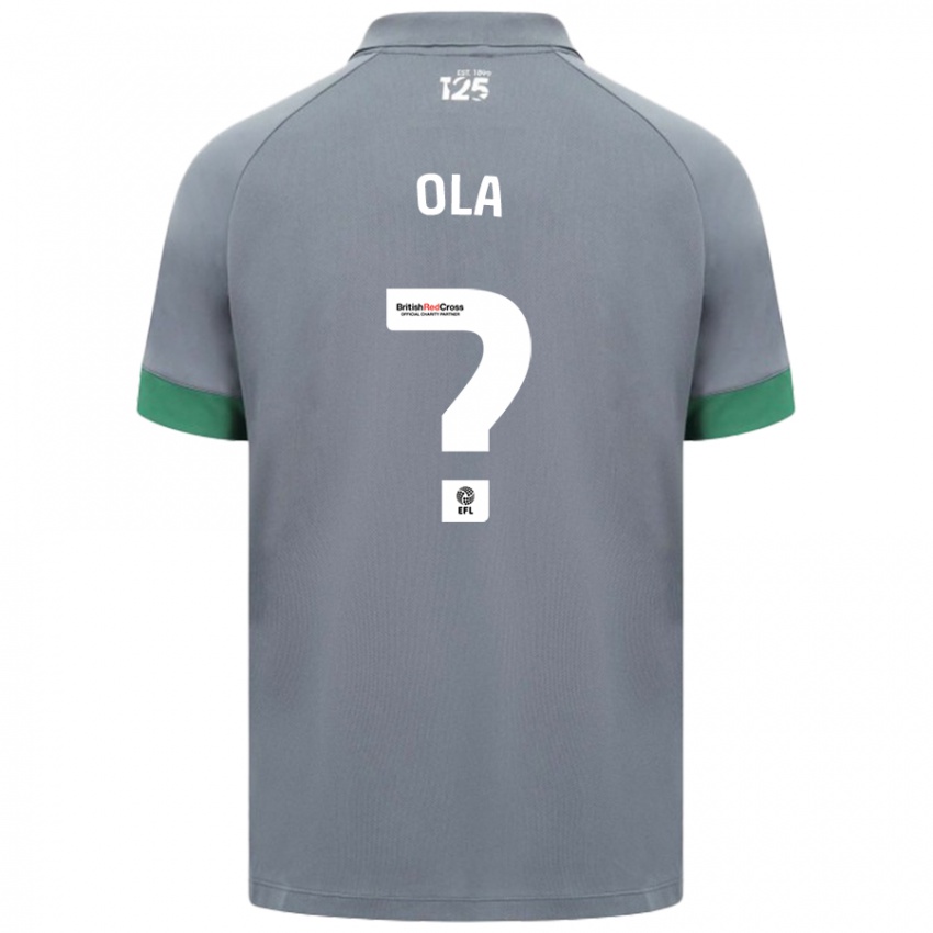 Niño Camiseta Daniel Ola #0 Gris Oscuro 2ª Equipación 2024/25 La Camisa México