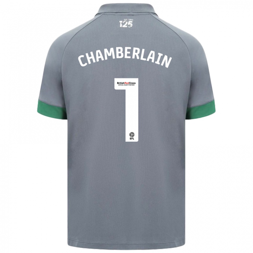 Niño Camiseta Ceryn Chamberlain #1 Gris Oscuro 2ª Equipación 2024/25 La Camisa México