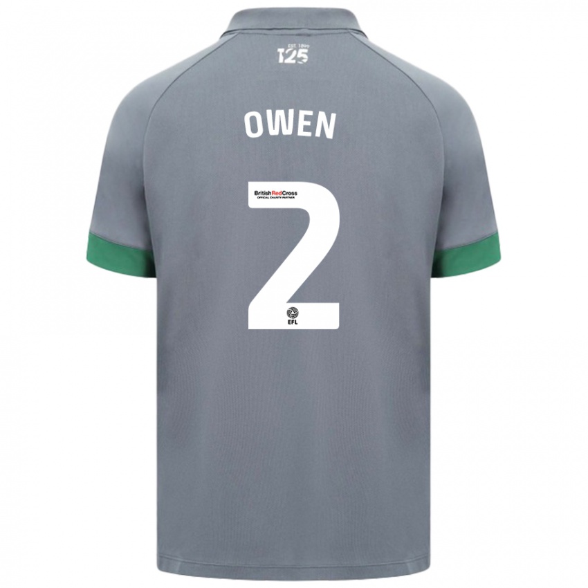 Niño Camiseta Lisa Owen #2 Gris Oscuro 2ª Equipación 2024/25 La Camisa México