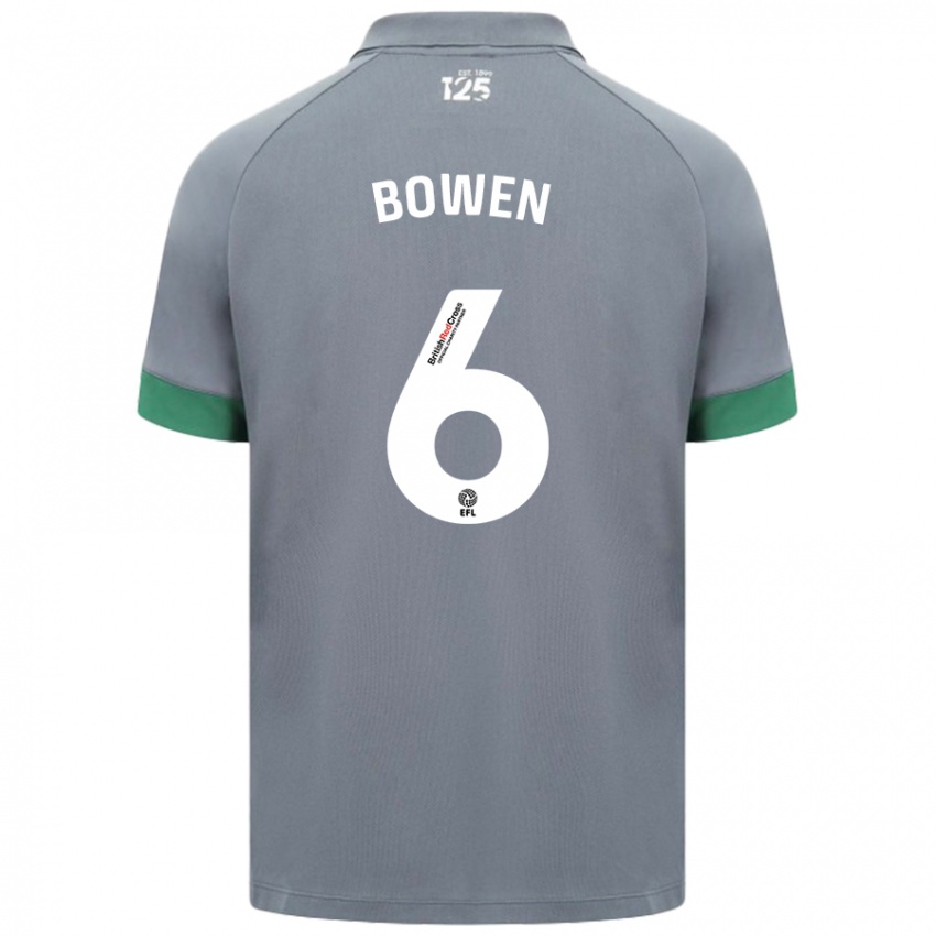 Niño Camiseta Megan Bowen #6 Gris Oscuro 2ª Equipación 2024/25 La Camisa México