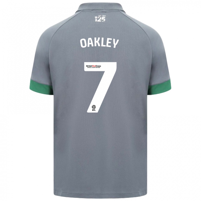 Niño Camiseta Rhianne Oakley #7 Gris Oscuro 2ª Equipación 2024/25 La Camisa México